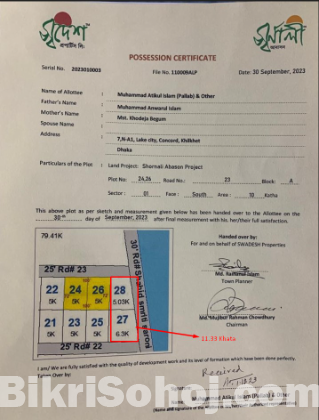 Land Share Flat for Sale